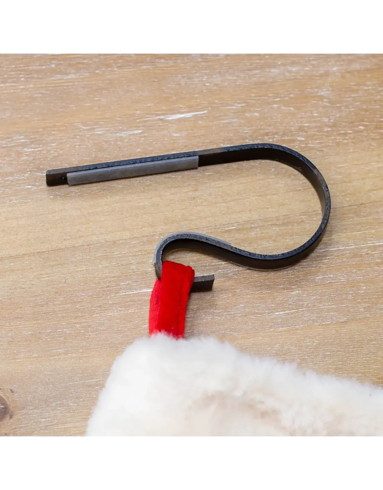Metal Stocking Hook Antique Black 0.5x2.25x5