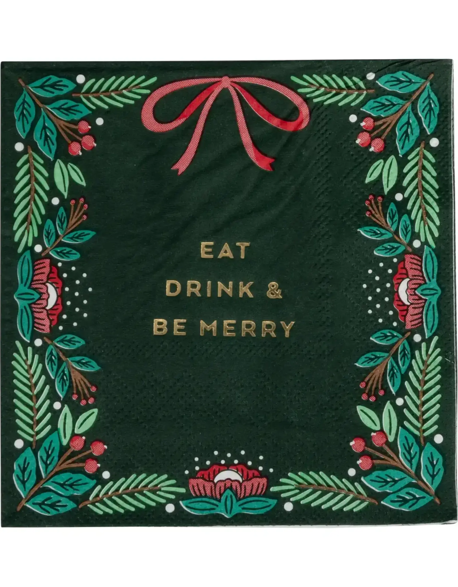 Eat Drink & Be Merry Cocktail Napkin