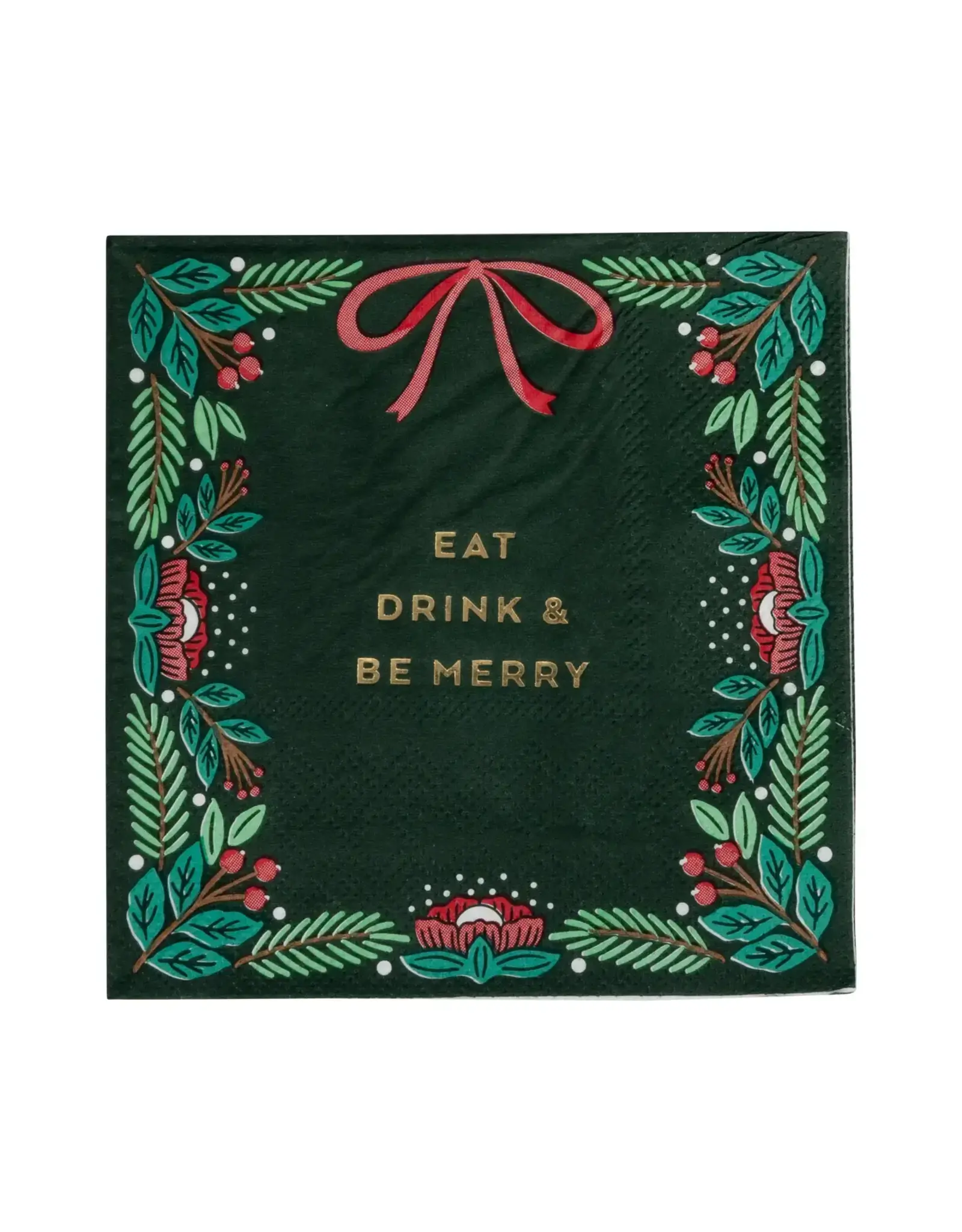 Eat Drink & Be Merry Cocktail Napkin