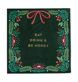 Eat Drink & Be Merry Cocktail Napkin