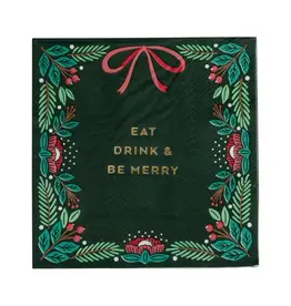 Eat Drink & Be Merry Cocktail Napkin