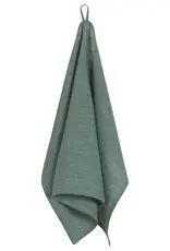 Jade Green Pinstripe Linen Dish Towel