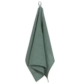 Jade Green Pinstripe Linen Dish Towel