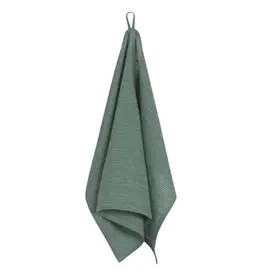Jade Green Pinstripe Linen Dish Towel
