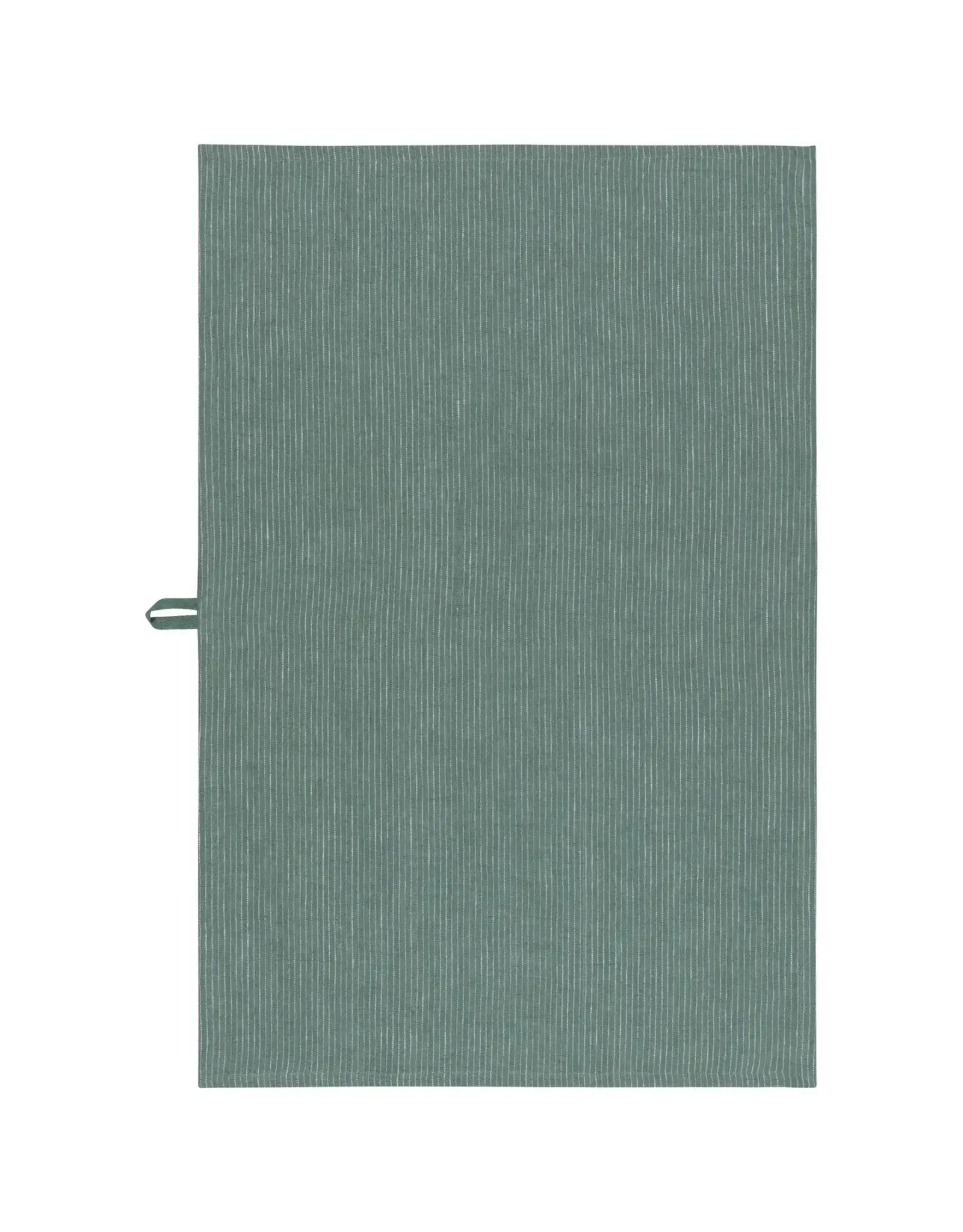 Jade Green Pinstripe Linen Dish Towel