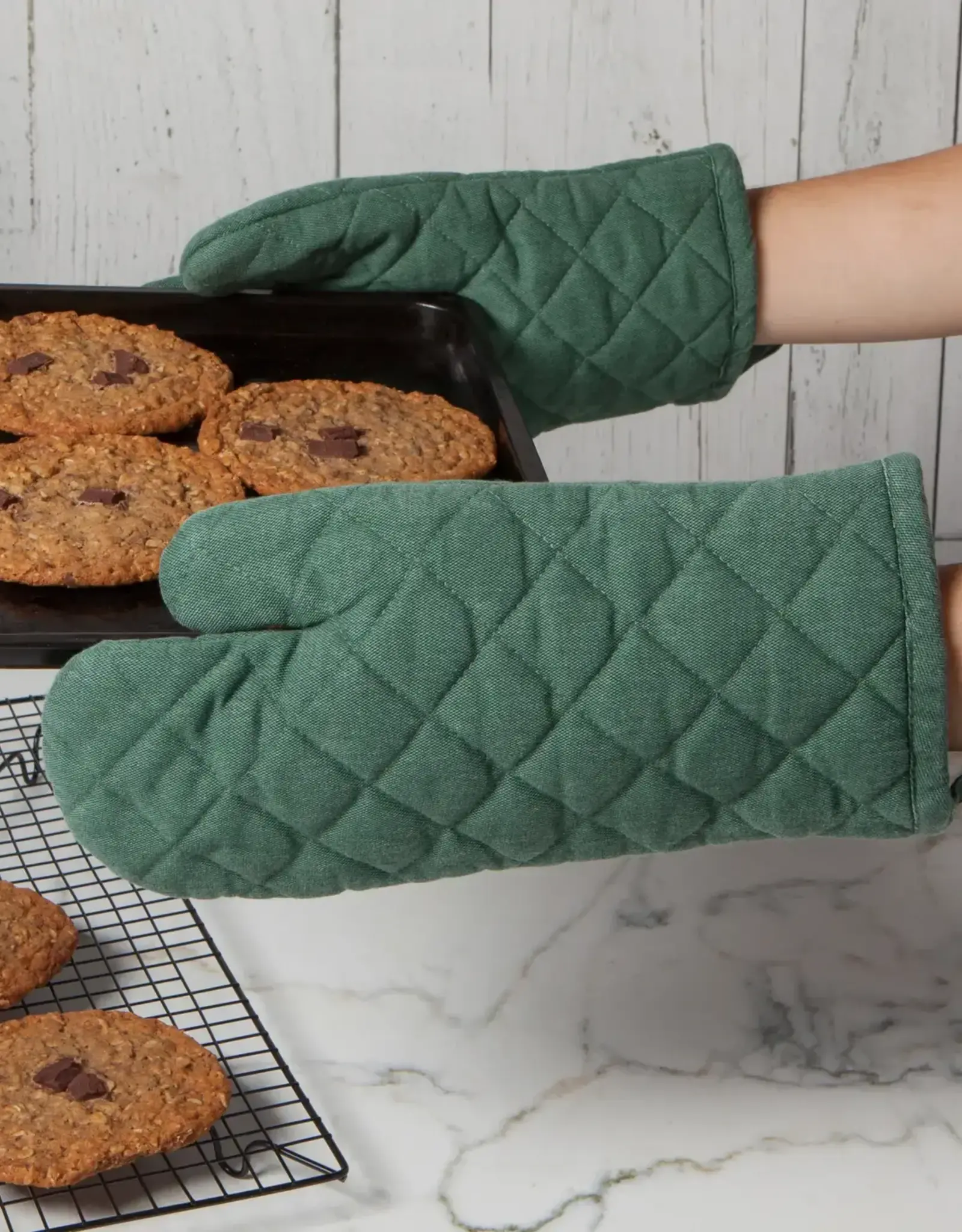 Jade Green Stonewash Oven Mitt