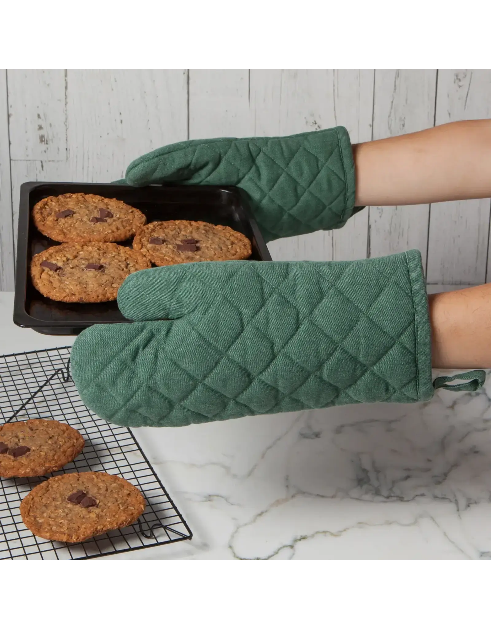 Jade Green Stonewash Oven Mitt