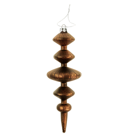 Gracie Spindle Glass Ornament, Brown