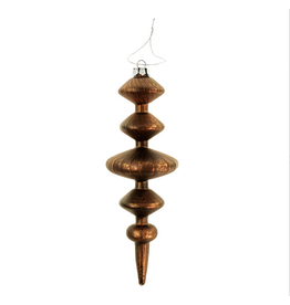 Gracie Spindle Glass Ornament, Brown