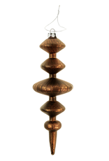 Gracie Spindle Glass Ornament, Brown