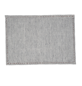 Linen Pinstripe Placemats S/4 Blue