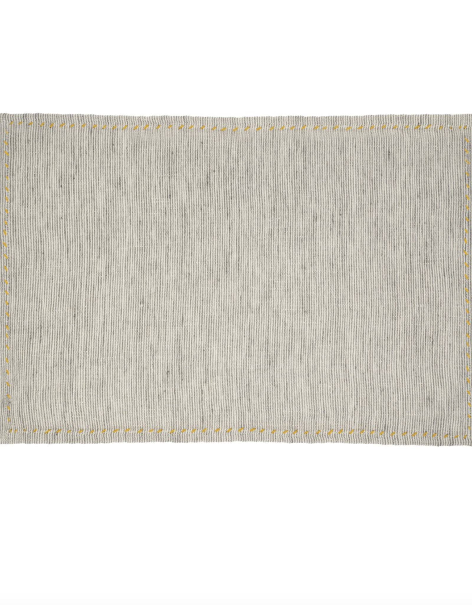 Linen Pinstripe Placemats S/4 Grey