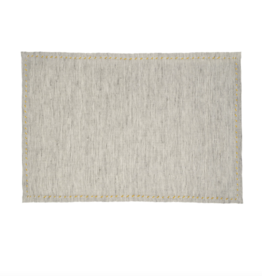 Linen Pinstripe Placemats S/4 Grey