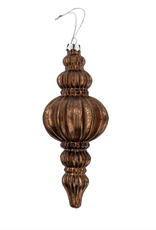 Belle Spindle Glass Ornament, Brown