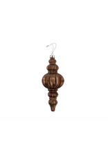 Belle Spindle Glass Ornament, Brown