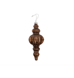 Belle Spindle Glass Ornament, Brown