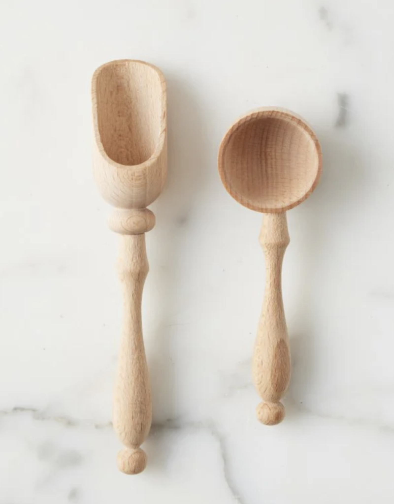 Beechwood Salt and Sugar Spoons
