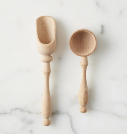 Beechwood Salt and Sugar Spoons