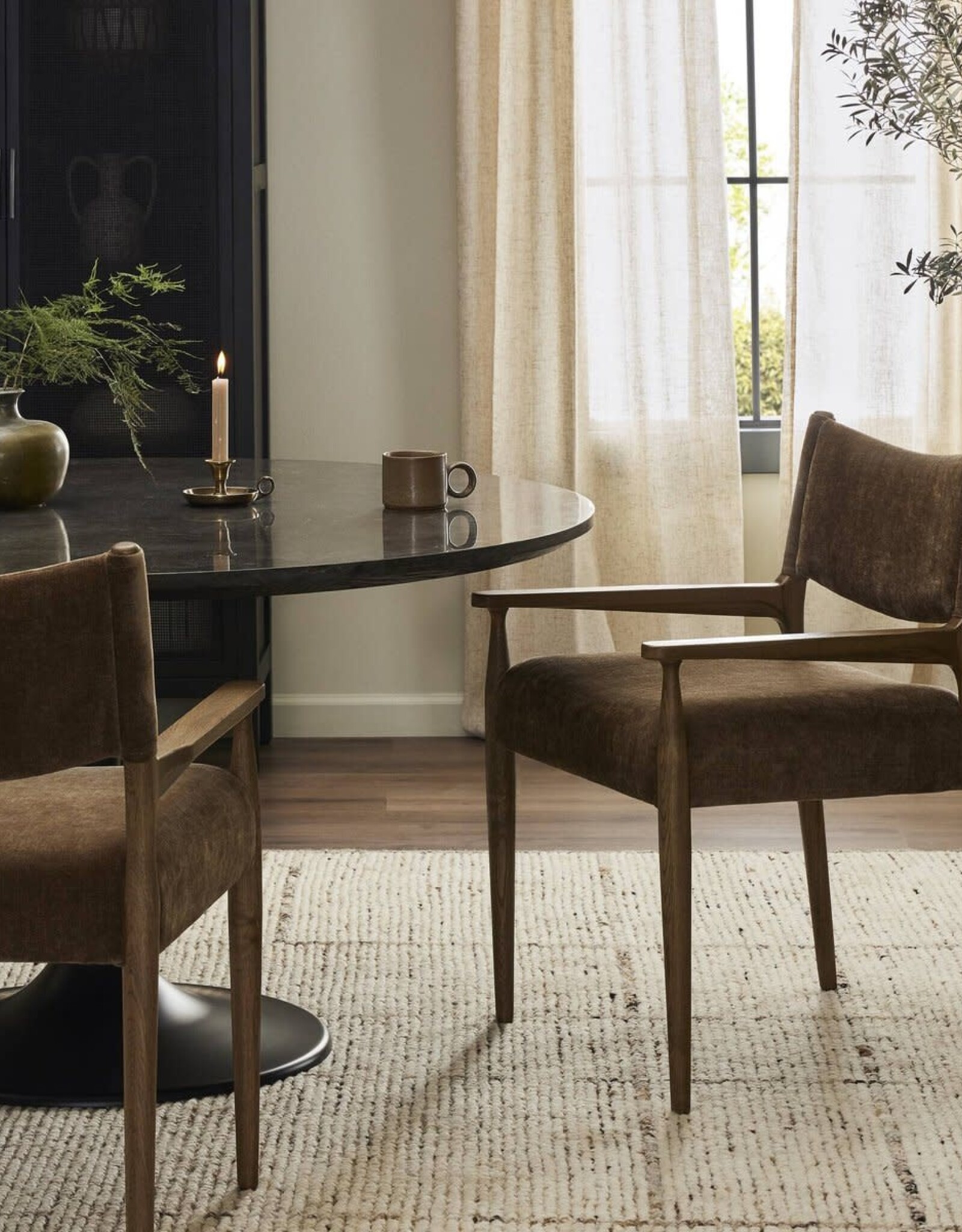 Jayla Dining Armchair, Altair Mushroom