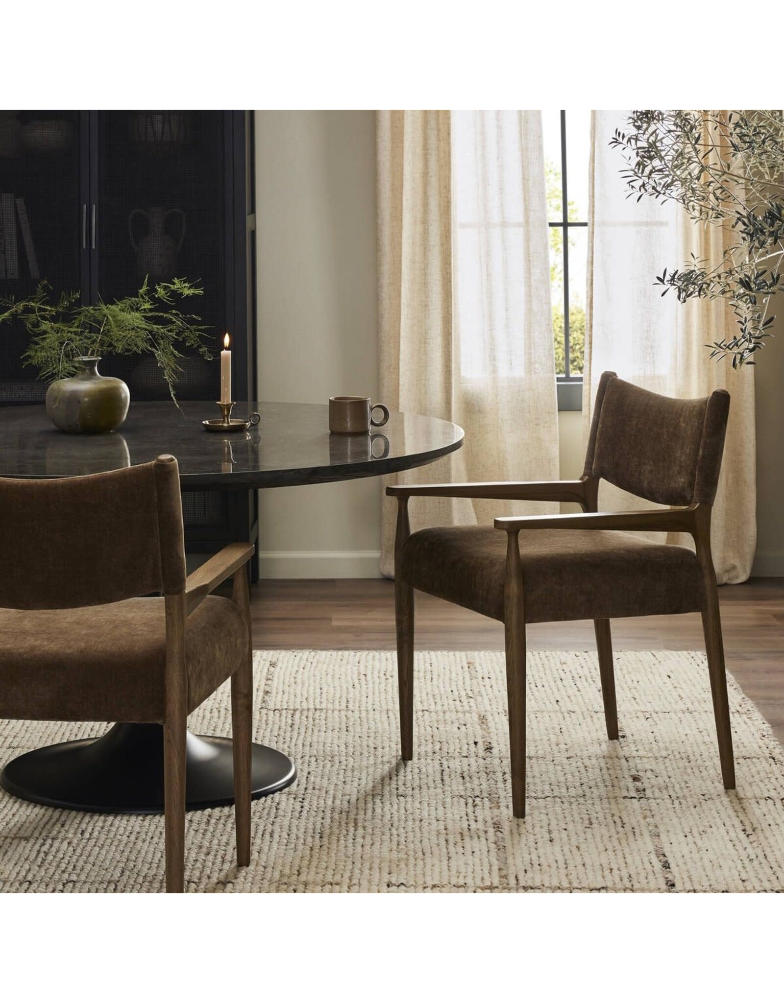 Jayla Dining Armchair, Altair Mushroom