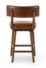 Cardell Leather Swivel Counter Stool