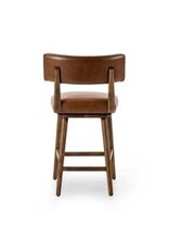 Cardell Leather Swivel Counter Stool