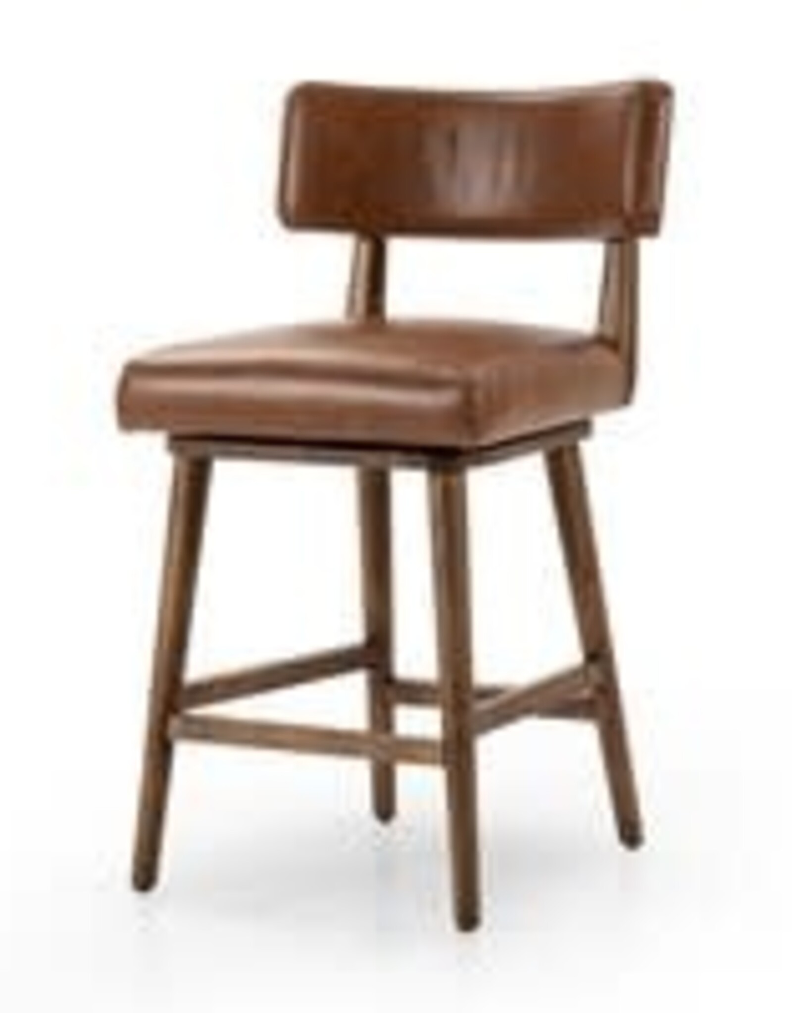 Cardell Leather Swivel Counter Stool
