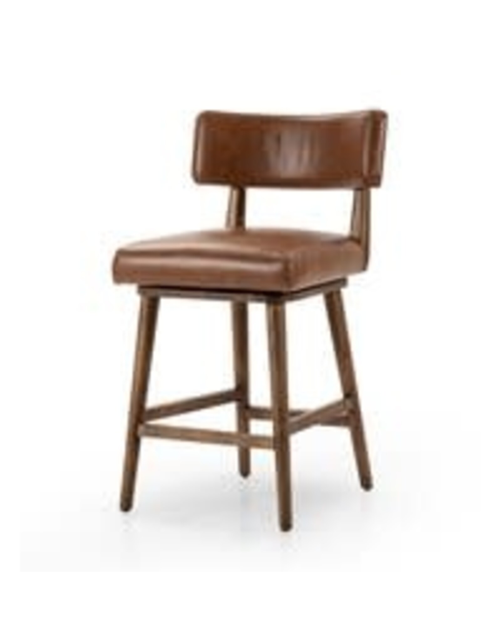 Cardell Leather Swivel Counter Stool