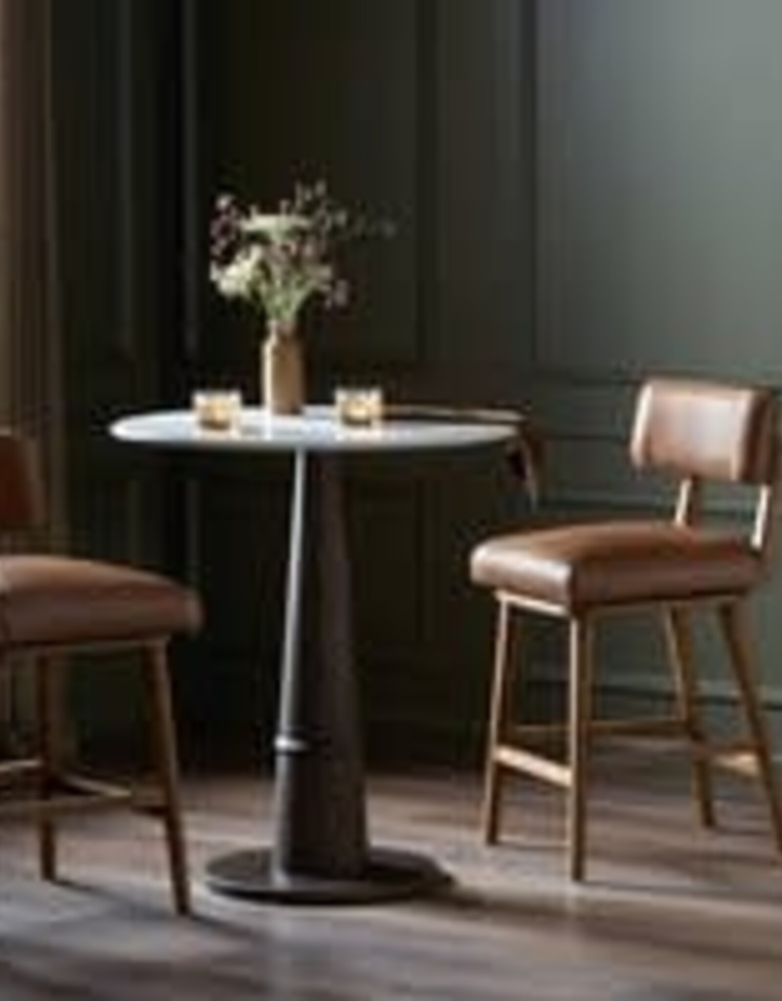 Cardell Leather Swivel Counter Stool