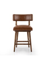 Cardell Leather Swivel Counter Stool