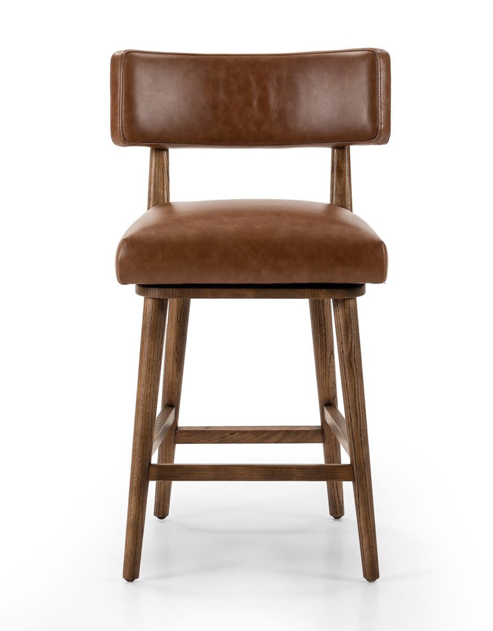 Cardell Leather Swivel Counter Stool