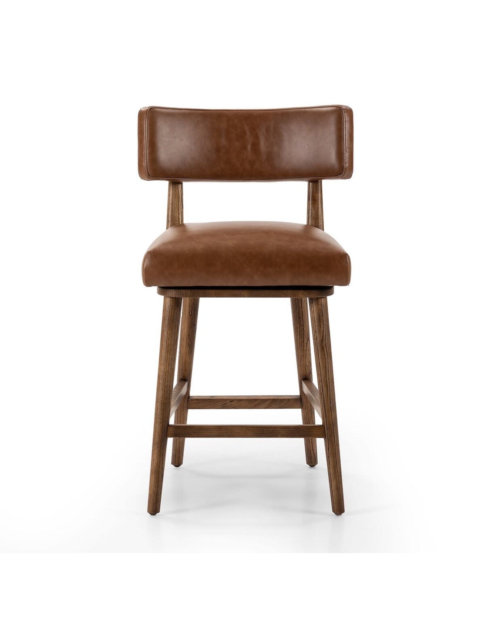 Cardell Leather Swivel Counter Stool
