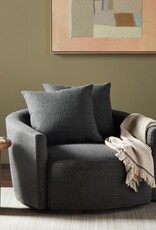 Chloe Swivel Chair in Gibson Smoke