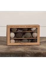 6' - Gradient Grey 2" Flocked Ball Garland