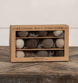 6' - Gradient Grey 2" Flocked Ball Garland