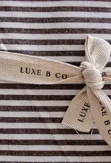 Brown & White Stripes Ruffle Kitchen Dish Towel