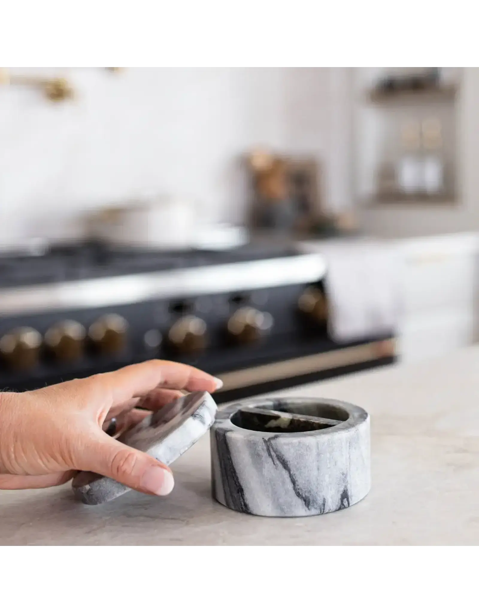 Marble Salt and Pepper Canister