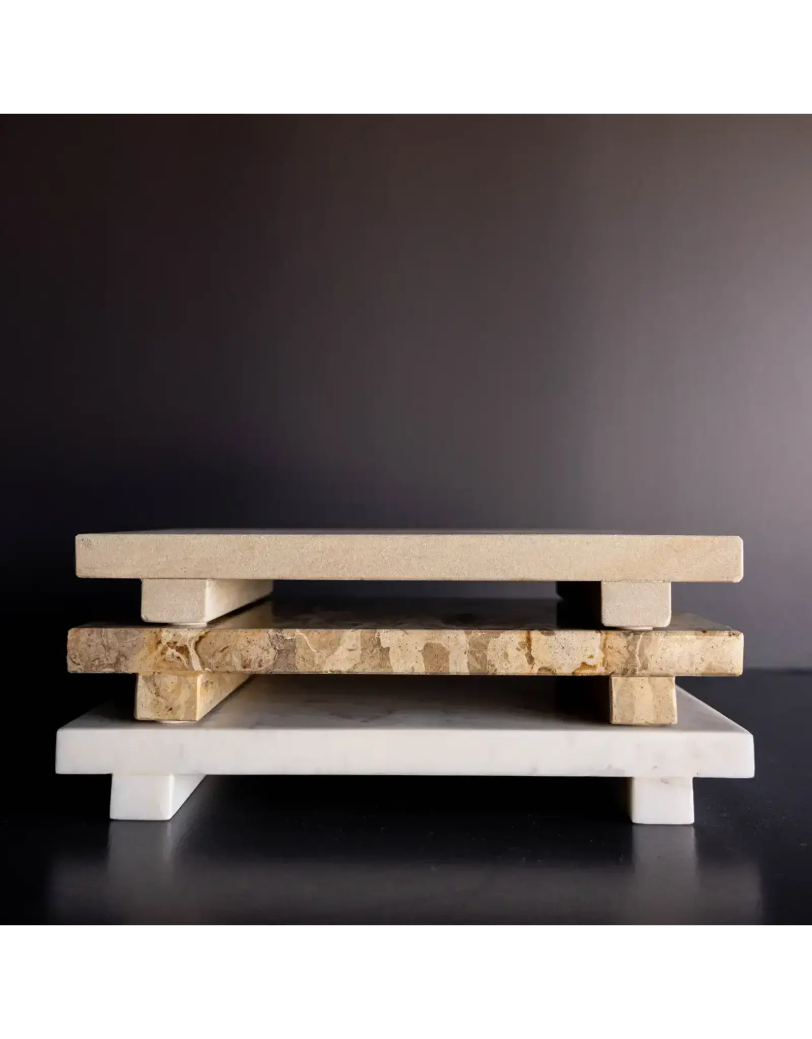 White Marble Trivet Riser