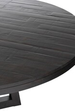Eberwin Round Extension Dining Table in Dark Carbon