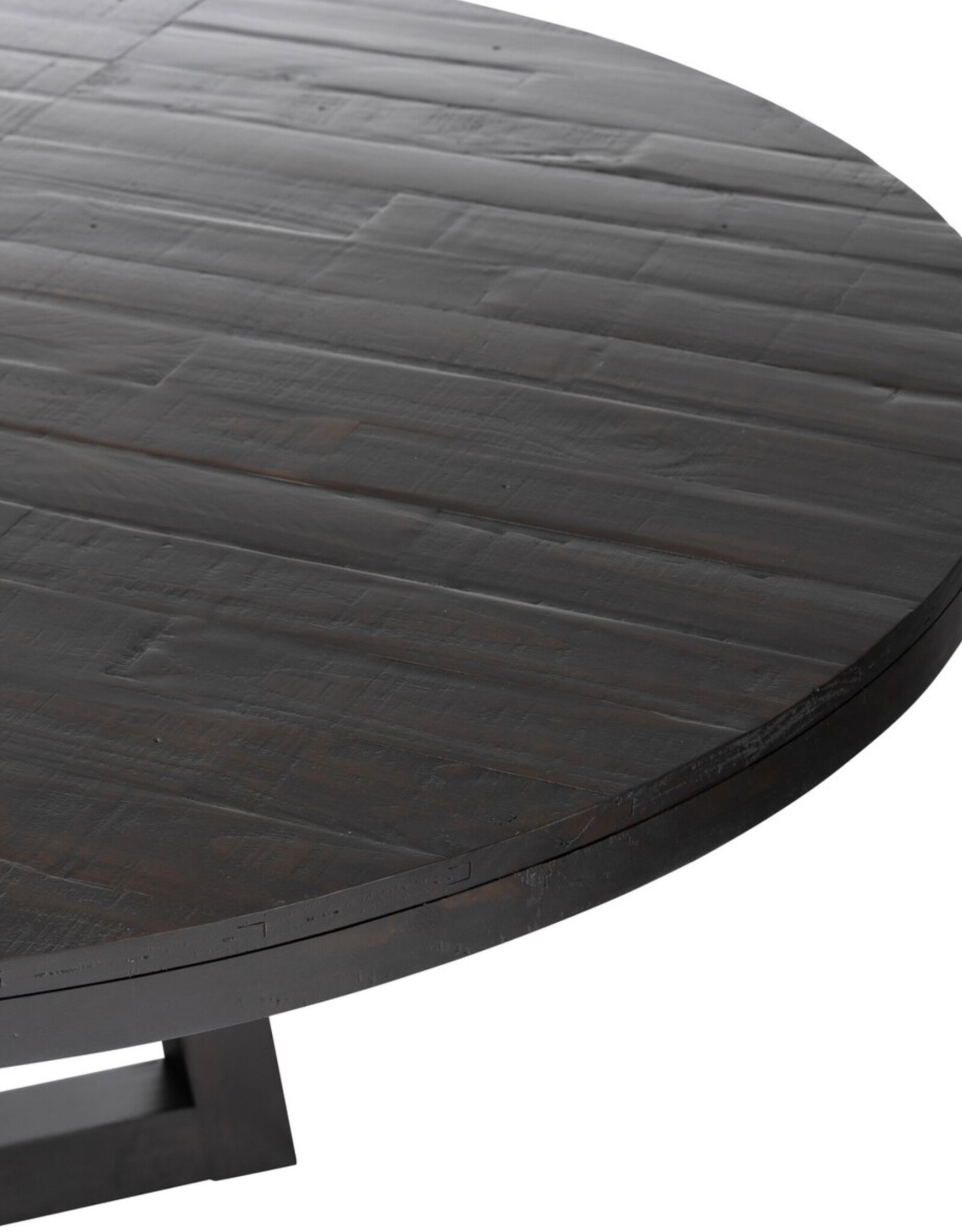 Eberwin Round Extension Dining Table in Dark Carbon