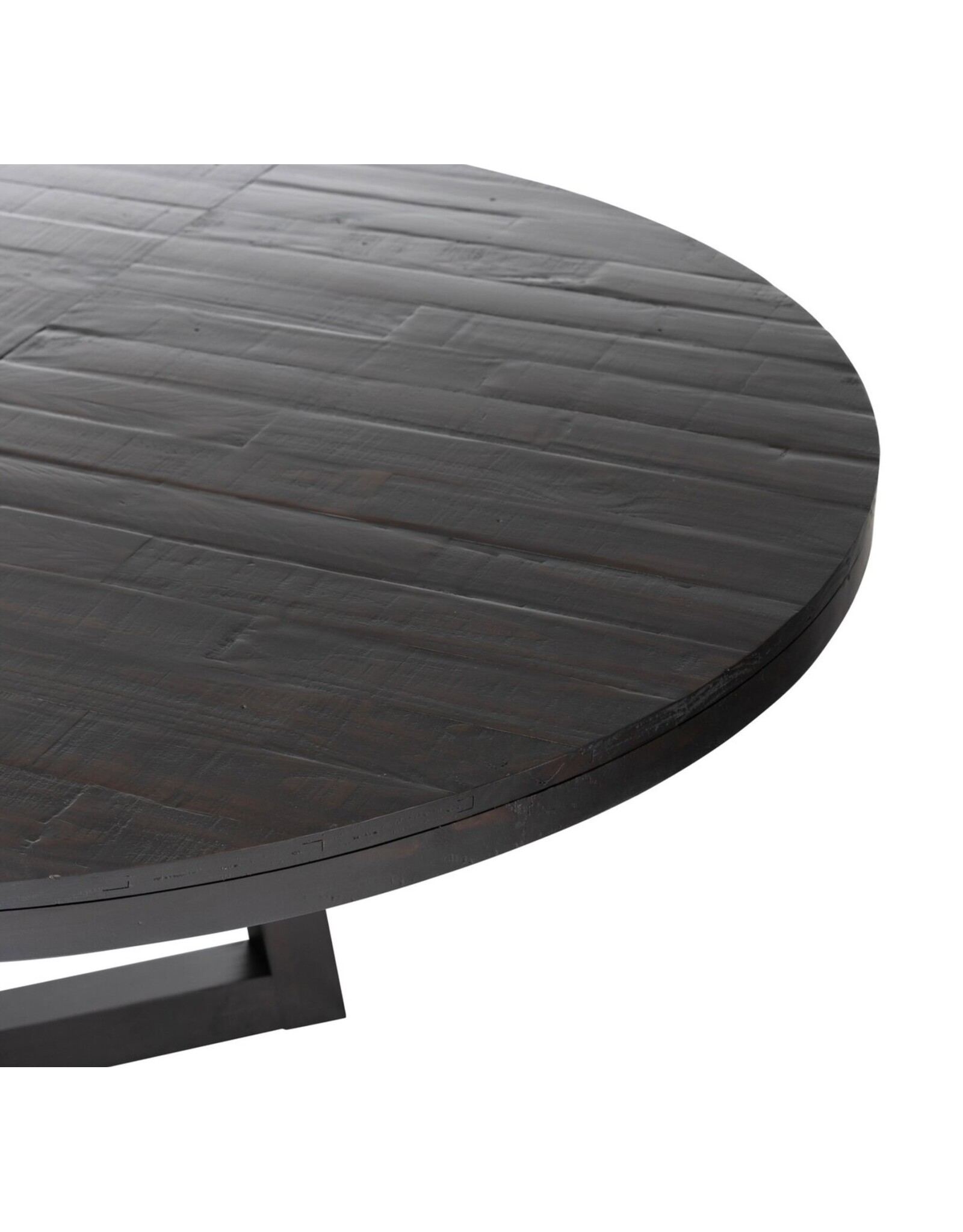 Eberwin Round Extension Dining Table in Dark Carbon