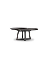 Eberwin Round Extension Dining Table in Dark Carbon