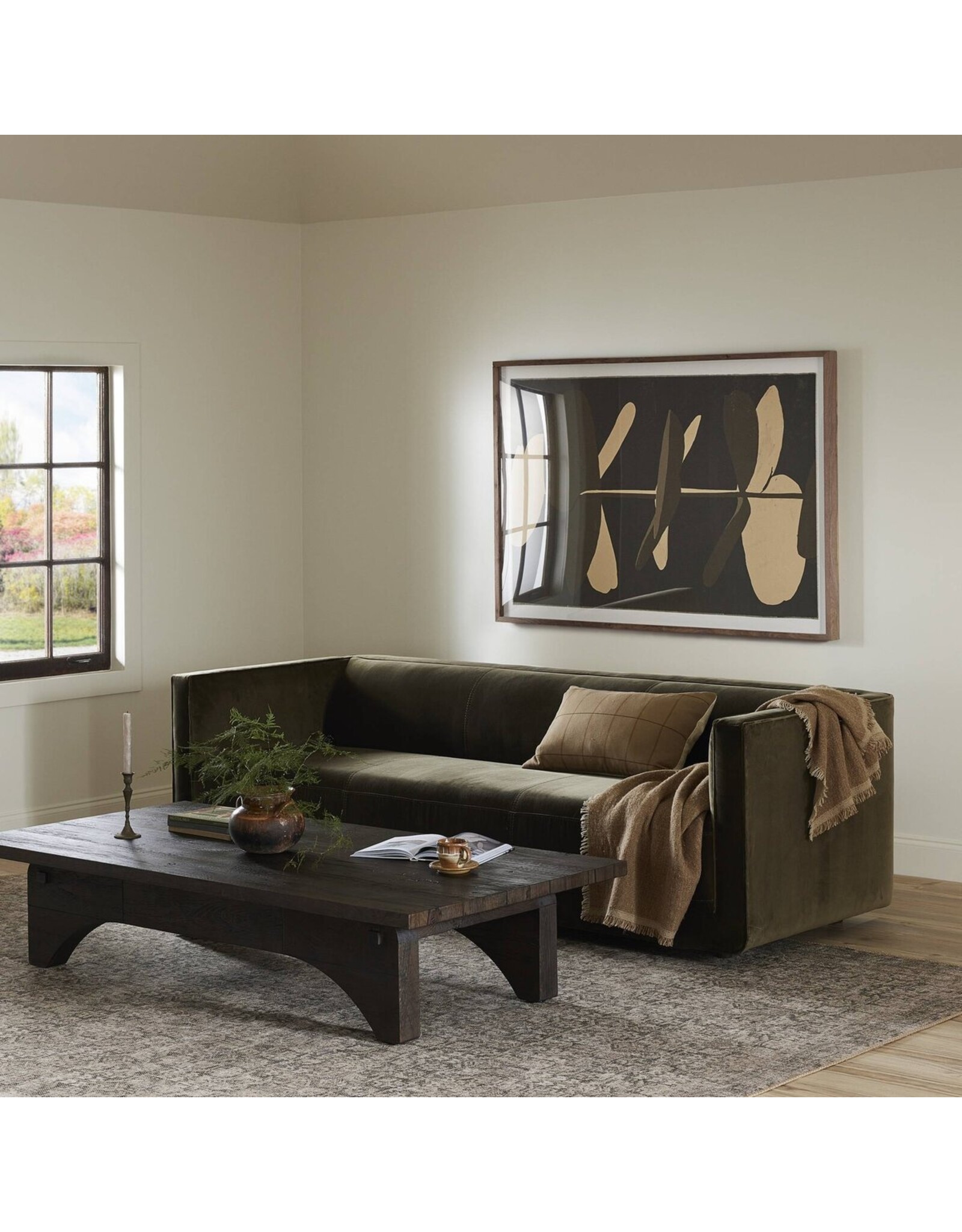 Phillip Sofa in Surrey Olive -94.5"