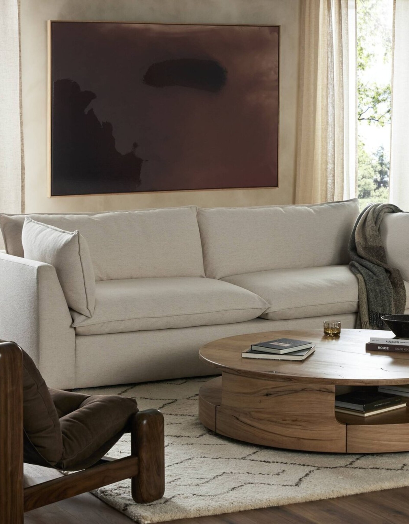 Kosa Sofa in Badon Flax -108"
