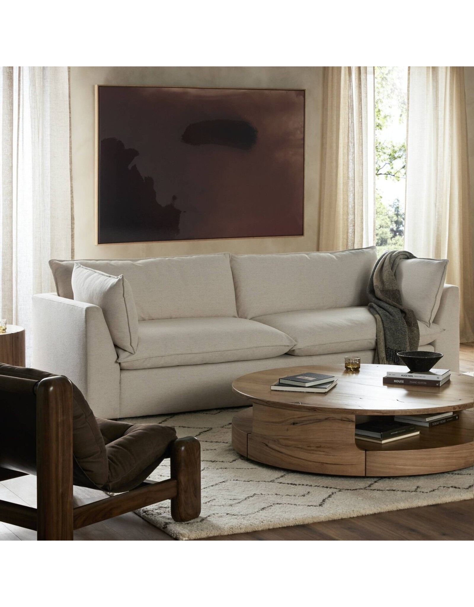 Kosa Sofa in Badon Flax -108"