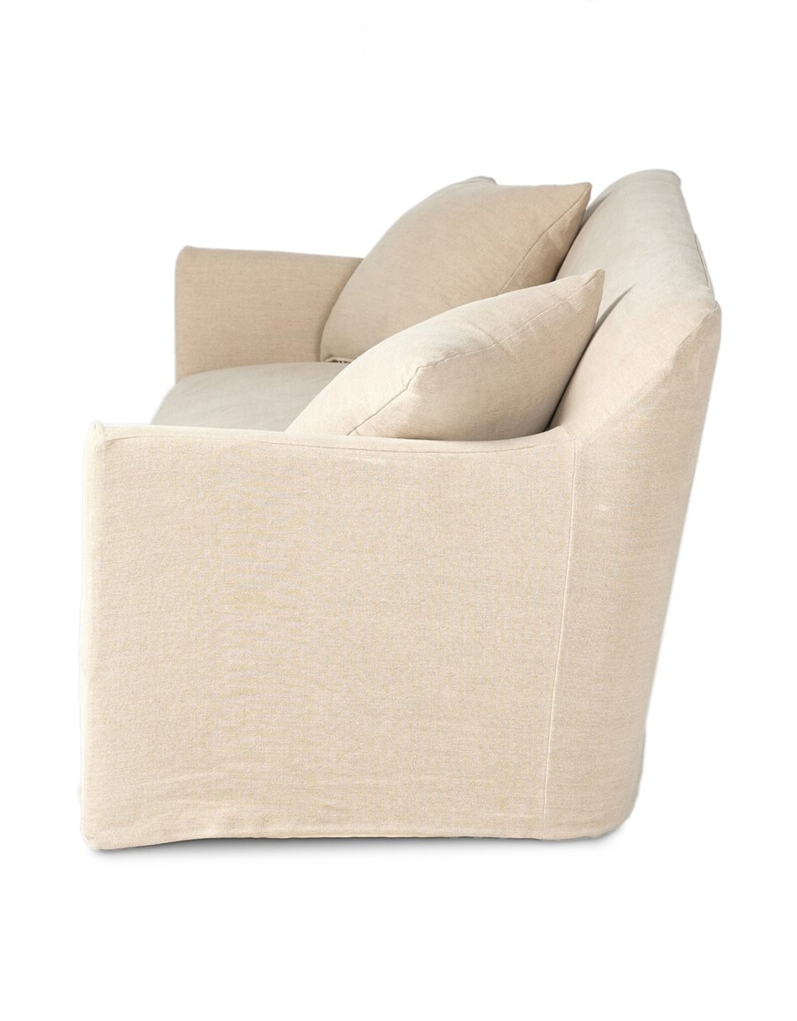 Lowell Slipcover Sofa in Broadway Dune-96"