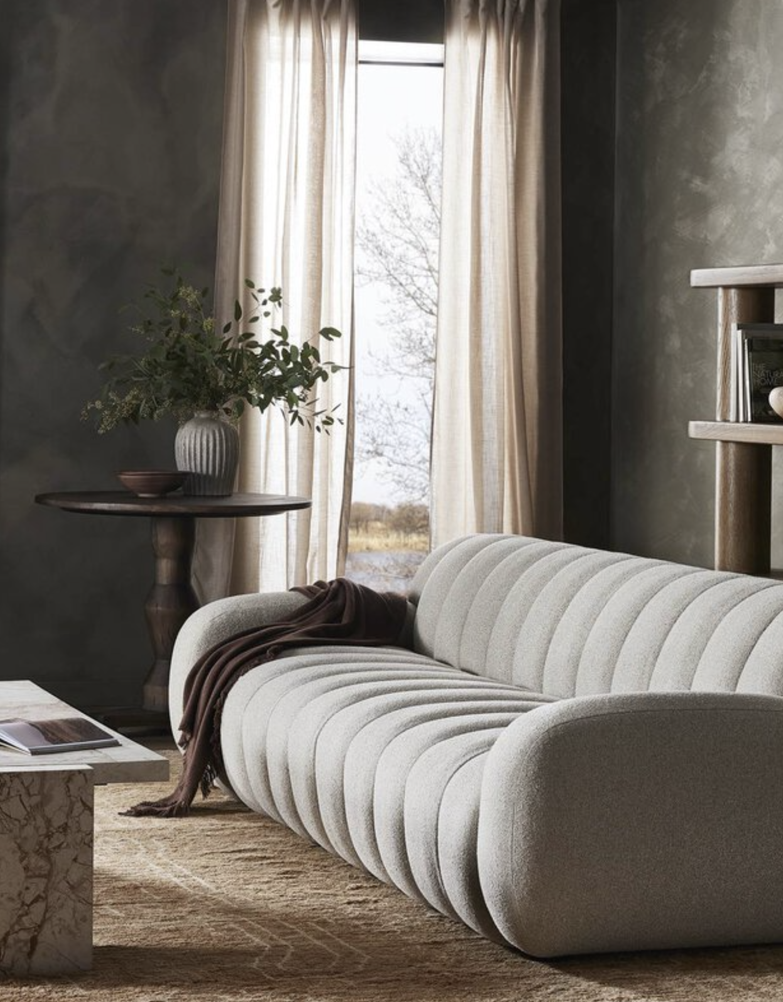 Carina Sofa in Weslie Flax-103.25"