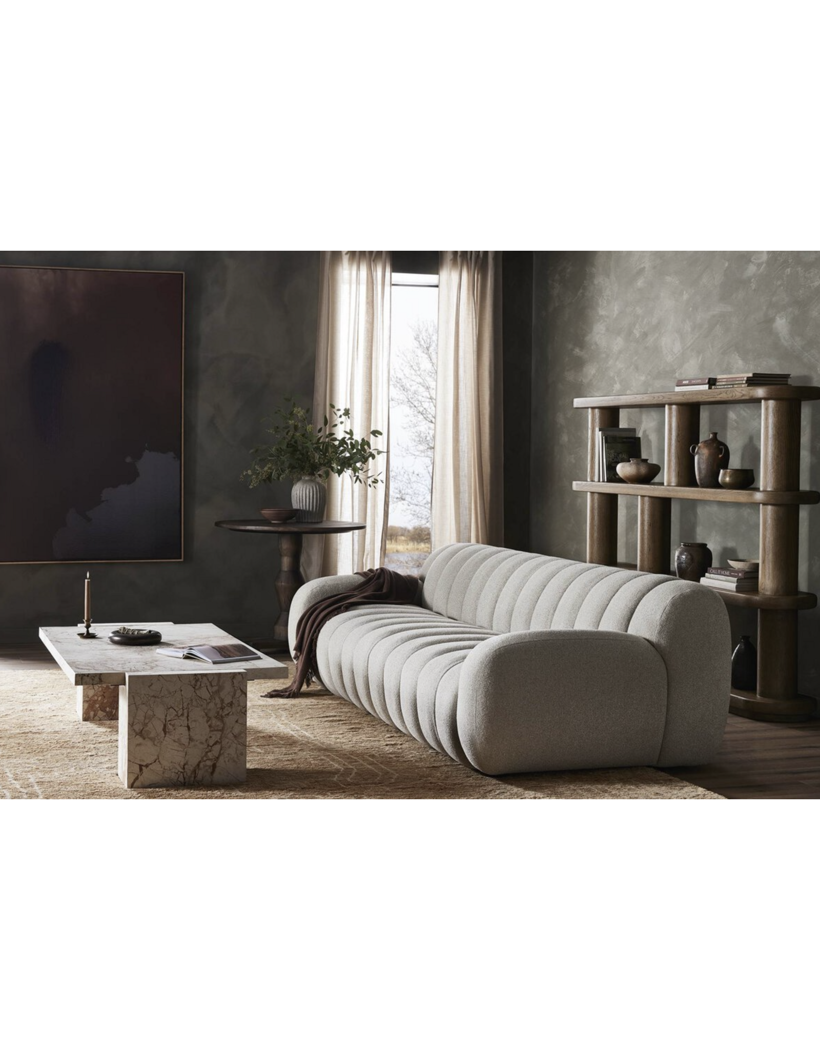 Carina Sofa in Weslie Flax-103.25"