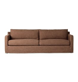 Hampton Slipcover Sofa in Antwerp Cafe - 92.5"