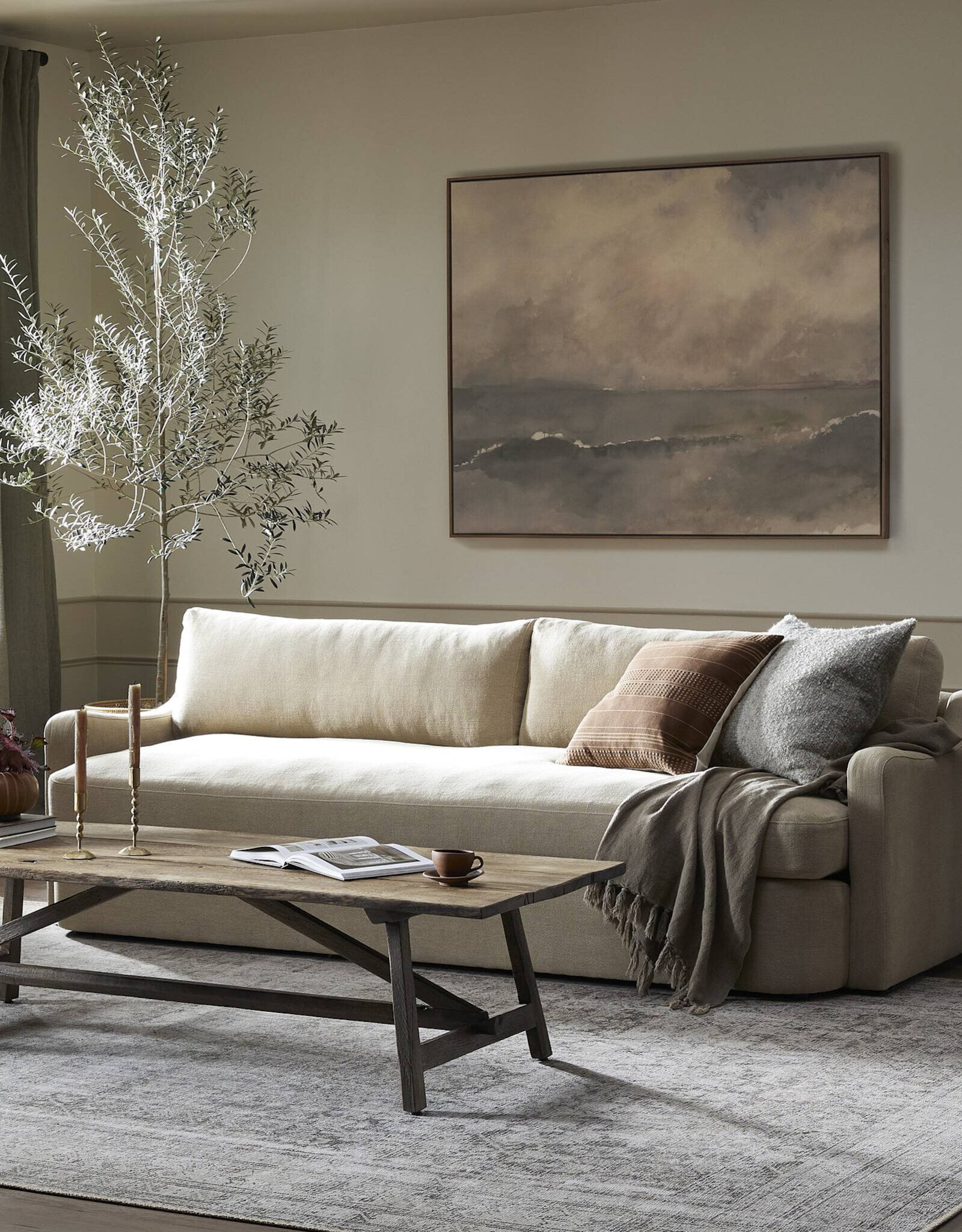 Aurelia Sofa, Broadway Canvas -96"